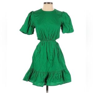 Wayf Green cutout cotton dress size x-small